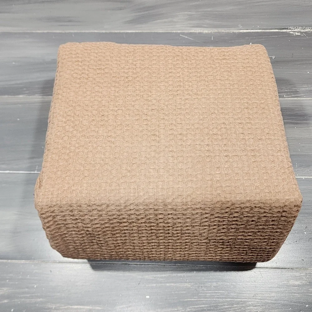 Threshold Burlap Brown Waffle Weave 100% Cotton Duvet Set Full Queen 3pc NEW‎